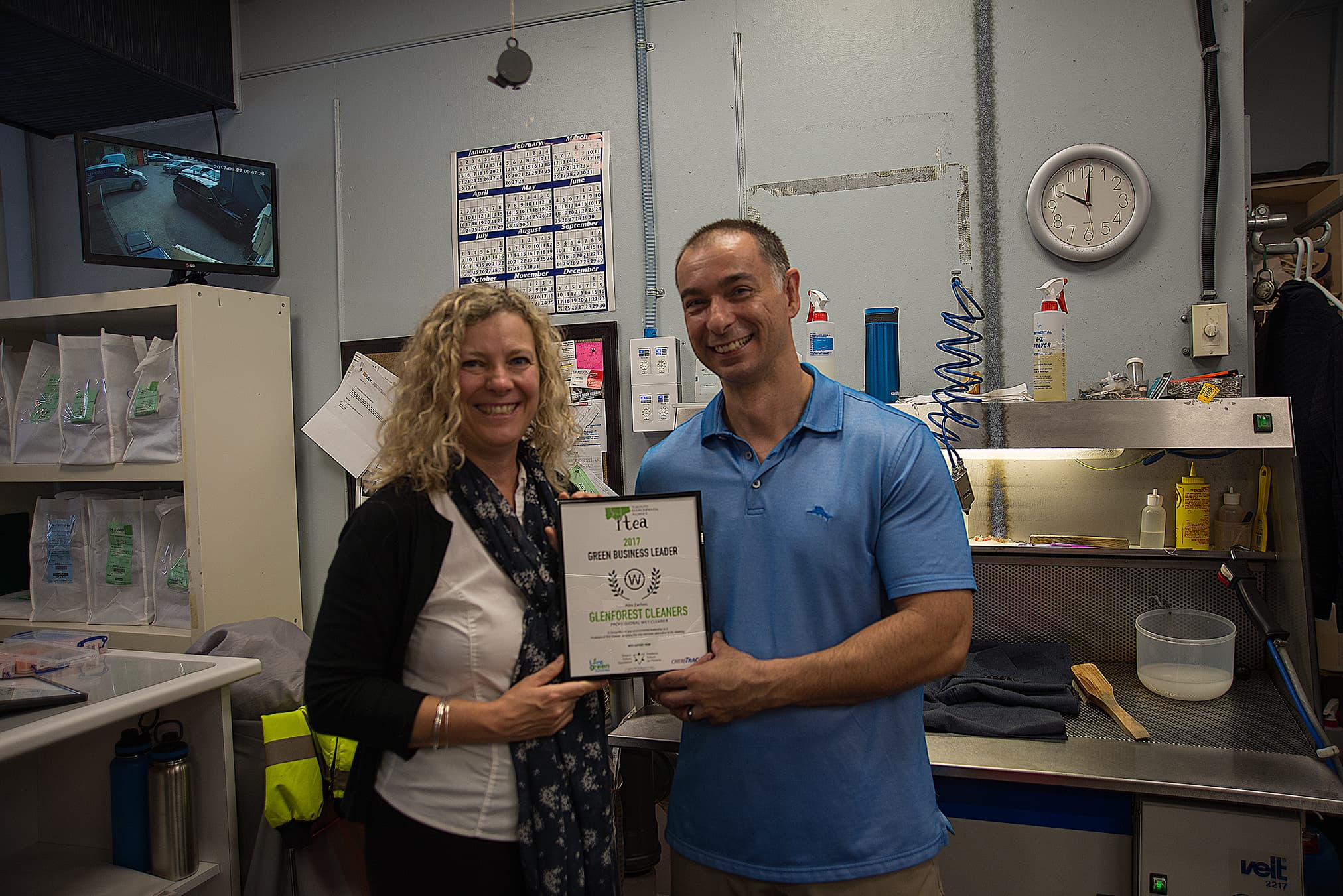 Alex at Glenforest during a Green Business Leader award presentation